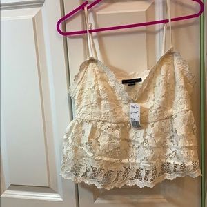 Forever 21 ivory Woven Top